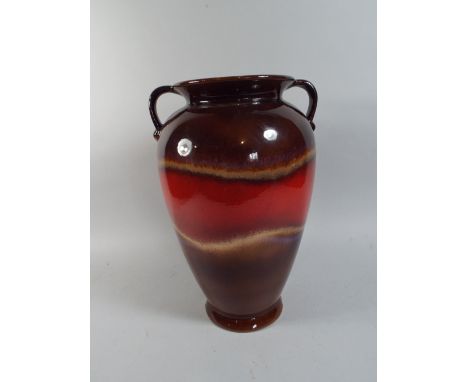 A German Ceramic Two Handled Vase 38 Cm High.