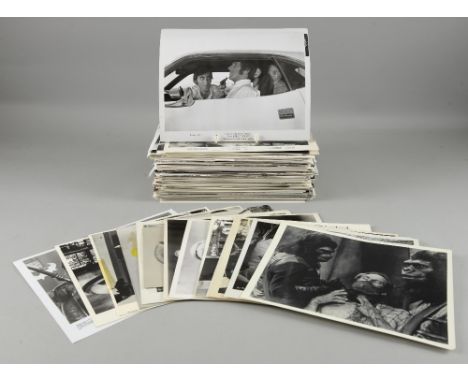 400+ vintage black & white film stills, mainly 10 x 8 inches including Michael Caine, Anthony Quinn, Cast A Giant Shadow, Van