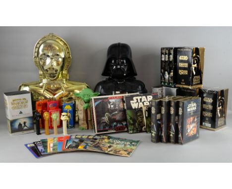 Star Wars - Vintage items including Darth Vader telephone, C3PO figure carry case (1983), three boxed soaps, See-Threepio soa