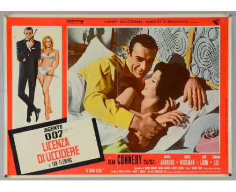 James Bond Dr. No (R-1971) Italian Photobusta, single fold, 19 x 26.5 inches.  