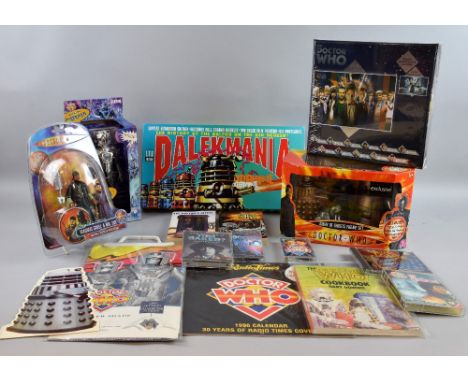 Doctor who items to include: Cookbook, 1996 calendar Limited Edition signed by Peter Davison (the 5th Doctor from March 1981 