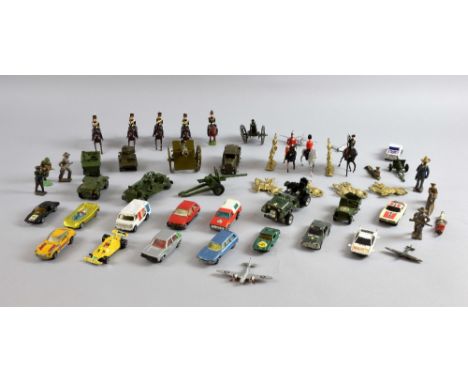 A collection of Britains and Dinky military models and sundry Matchbox die-cast vehicles. (qty).  