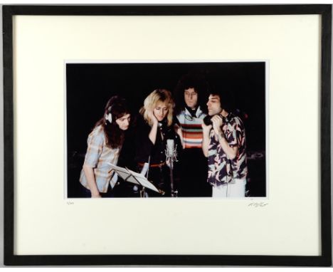 Queen - Original C type exhibition print of Queen, signed limited edition 1/50. Image taken by Peter Hince during the video s