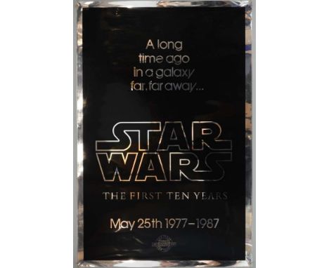Star Wars (R-1987) Kilian Enterprises 'The First Ten Years' One Sheet film poster, Style A, 20th Century Fox, rolled, 27 x 41
