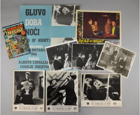 Dead of Night - Movie memorabilia including 1951 release US Lobby card, three vintage 10 x 8 film stills, Yugoslavian poster 