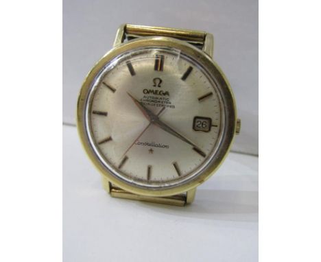 GENT'S OMEGA WRIST WATCH, Omega Constellation Automatic Chronometer gent's wrist watch, dis-similar winding button, strap a/f
