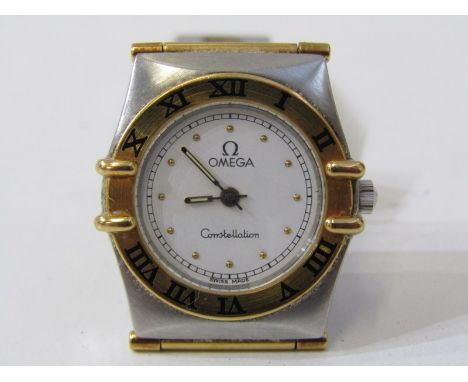 LADY'S OMEGA WRIST WATCH, lady's bi-,metal  steel and gold cased Omega Constellation wrist watch on original bracelet strap