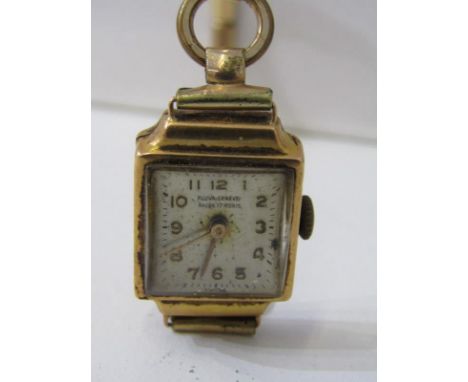 LADY'S GOLD WATCH, Fluva of Genevie 18ct gold cased lady's wrist watch, on expanding bracelet strap, 12.1 grams overall