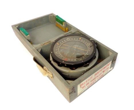 WWII Royal Air Force Lancaster Bomber P.10 navigation compass, box, date stamp 1945