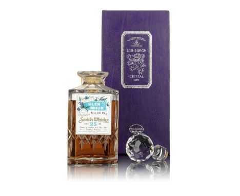  Glen Mhor-25 year old-1963Imported by Sestante Import s.r.l., Parma. Edinburgh crystal decanter. Driven cork, wax seal. In o