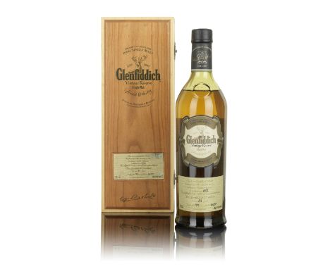  Glenfiddich Vintage Reserve-31 year old-1972Distilled 21st April 1972, matured &amp; bottled 3rd October 2004 at The Glenfid