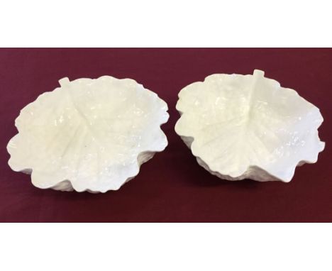 2 Copeland Spode cabbage leaf bowls.