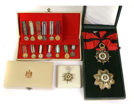 The Republic of Iraq - The Order of the Two Rivers, First Class Grand Cross, Civil Division, circa 1975, comprising a gilt me