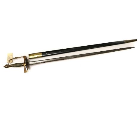 An Honourable Artillery Company Officer's Spadroon, of 1796 pattern, with 81cm single edge fullered steel blade, the brass st