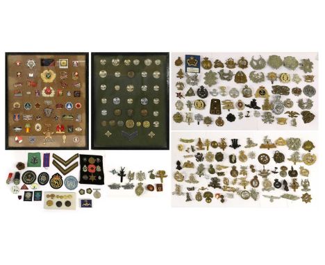 A Quantity of Various Badges and Insignia, including ARP lapel badge, cap and collar badges, also a single Victory Medal awar