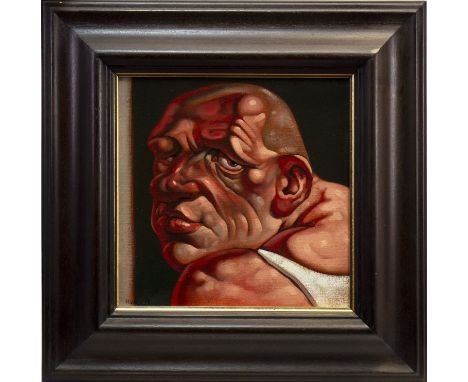 * PETER HOWSON OBE (SCOTTISH b 1958), ME AGAIN oil on canvas, signed 31cm x 31cm Framed. Label verso: Flowers East Gallery, L