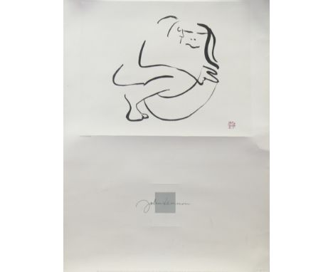 * JOHN LENNON (BRITISH 1940 - 1980), THE HUG lithograph, signed and numbered 529/3000e in pencil with John Lennon's chopmark 