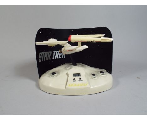 A Vintage Star Trek Enterprise NCC-1707 Talking Alarm Clock