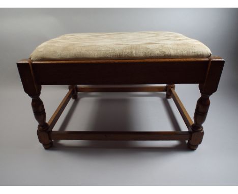 An Oak Framed Stool 