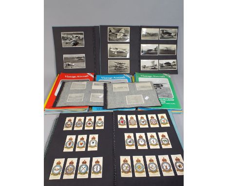 A Very Interesting Collection of Seven Scrap Books Containing Photographs of Aircraft At Cosford, Cigarette Cards, Coloured P