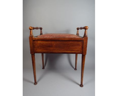 A Lift Top Piano Stool 