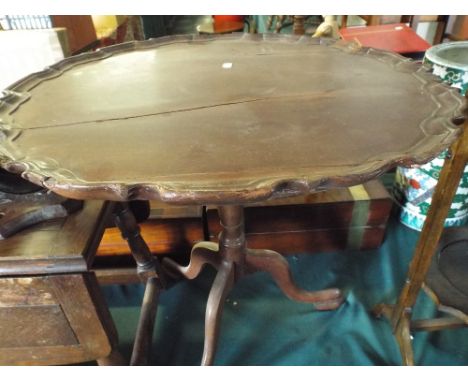 A Mahogany Pie Crust Top Tripod Table (in need of restoration)