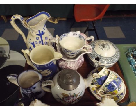 A Collection of Victorian Jugs, Teapot and Masons Regency Tea Wares