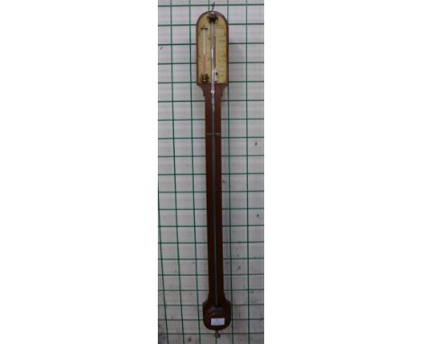 An Osborne of Sheffield mahogany stick barometer 