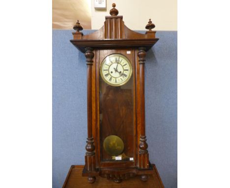 A 19th Century walnut Vienna wall clock 