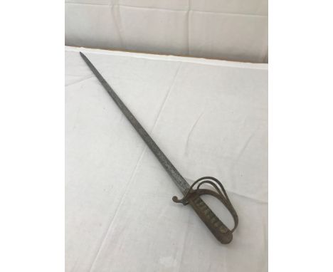 A Victorian 14th Bengal lancers Officers sword with engraved blade, with name of officer Charles Armstrong Roberts, blade mar