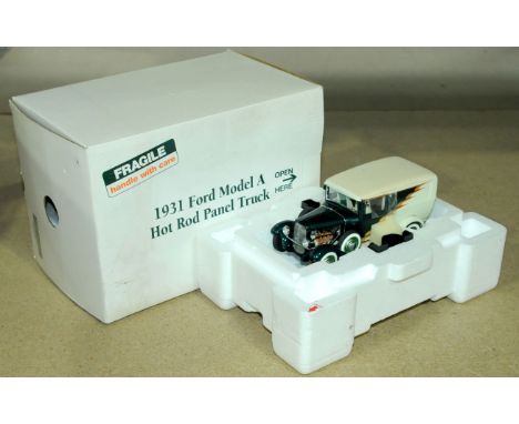 Danbury Mint. A boxed 1:24 scale model comprising of a 1931 Ford Model 'A' "Hot Rod" Panel Truck. Complete with enveloped pap