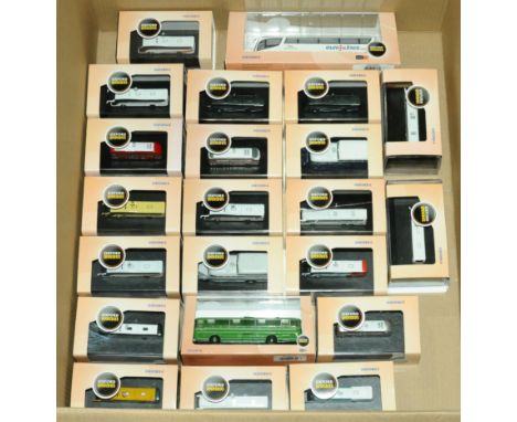 Oxford Diecast, a boxed group of 1:76/N Gauge scale models (all Oxford Omnibus Series) to include NPE008 Plaxton Elite Stagec