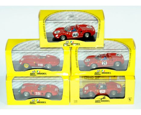 ART Model (by M4), a boxed group of 1/43rd scale ?Le Mans, Targa Florio &amp; similar? racing models to include ART021 Ferrar