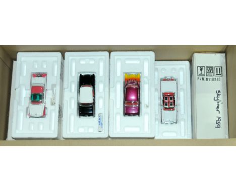 Franklin Mint. A boxed group of 1:43 scale classic 1950's models to include B11WM05 1957 Chevrolet Bel -Air in Black, B11XR16