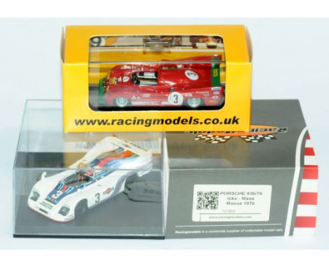 Racingmodels / Art Model, a pair of 1/43rd Racing models comprising of (1) TU1903 Porsche 936/76 in White with Red/Blue strip