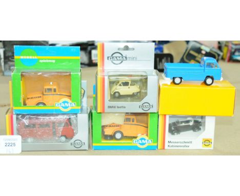 Gama - a boxed group to include BMW Isetta, 917 Faun StraBenkehr-maschine and others (see photo). Conditions are Good to Exce