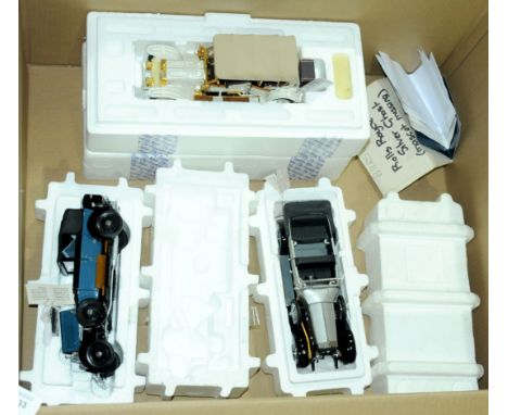 Franklin Mint, a part boxed (Polystyrene only) group of 1/24th scale classic Rolls-Royce vehicles comprising of (1) Rolls-Roy