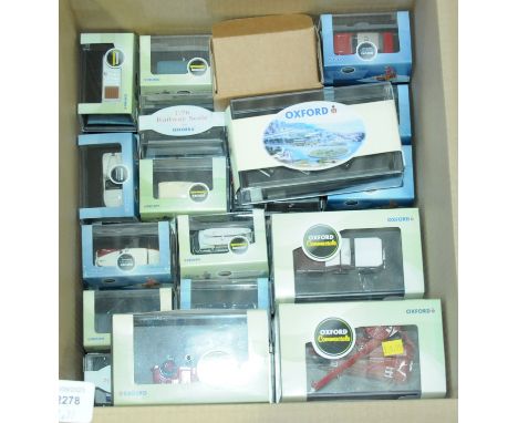 Oxford Diecast - a boxed group to include 76SD001 West Lothian County Council Refuse Truck, 76TLM001 Leyland TLM Fire Engine 