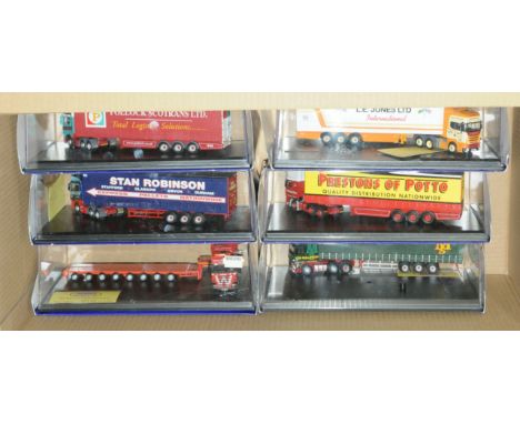 Oxford Diecast, a boxed group of 1:76 scale Truck/Trailer models (Oxford Haulage Company Series) to include SCA04CS Scania R4