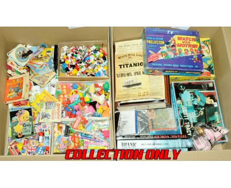 Chad Valley, Palitoy and similar. A boxed and unboxed mixed lot containing novelties, boxed games, Books, Jigsaws and other i