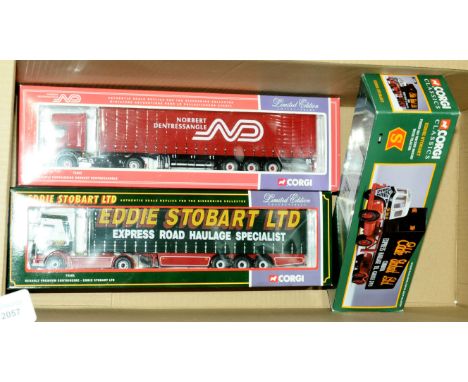 Corgi a boxed 1:50 scale commercial Truck/Trailer group comprising of 75601 Renault Premium Curtainside "Eddie Stobart", 7560