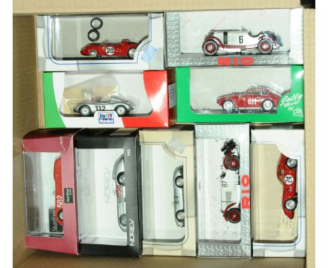 Rio, Jolly Model, Norev &amp; Starline, a boxed group of 1/43rd racing models comprising of Le Mans, Targa Florio, Mille Migl