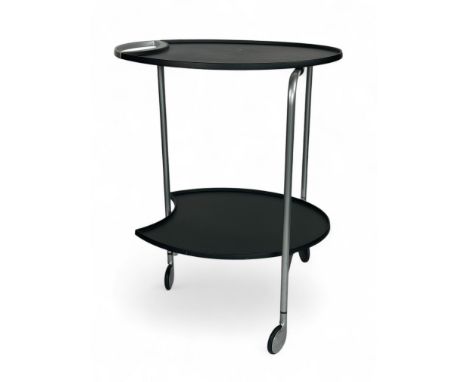 A vintage Italian 'Otto' plastic and aluminium folding serving trolley or bar cart designed by Raul Barbieri for YCAMI The hi