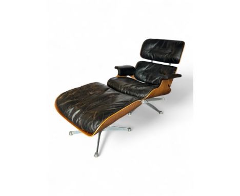 Charles and Ray Eames, An early production lounge chair and ottoman, model nos. 670 and 671, designed 1956, produced 1963
ply