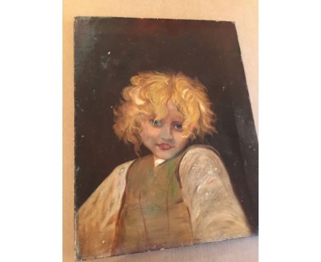 English School, 19th/ 20th century, portrait, oil on canvas, 45.5cm x 35.5cm. Condition; as found.
