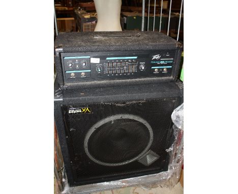A LARGE HARTKE VX SERIES AMP TOGETHER WITH A PEAVEY 300 CHS AMPLIFIER