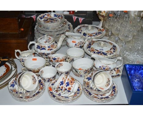 BOOTHS 'DOVEDALE' DINNERWARES, to include two tureens, gravy boat, plates, teapot, milk, sugar, teacups/saucers etc (over 60 