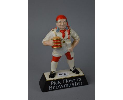A CARLTONWARE ADVERTISING FIGURE, 'Pick Flowers Brewmaster', No 2583, printed backstamp, approximate height 24cm