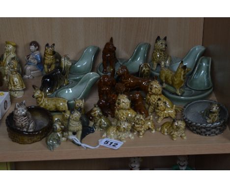 A GROUP OF WADE WHIMSIES DOGS AND PUPPIES SETS 1969-1982, to include 'Alsatian' set one, 'Cairn' set two (two sets), 'Red Set