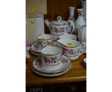 ROYAL WORCESTER 'ROYAL GARDEN' TEA FOR TWO (9)